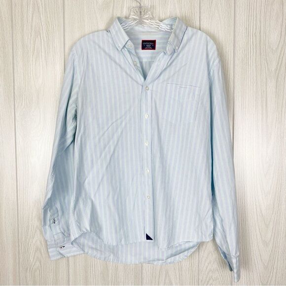 UNTUCKit Other - Untuckit | Blue & Green Striped Button Down Cotton Dress Shirt Size Medium